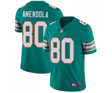 Nike Miami Dolphins #80 Danny Amendola Aqua Green Alternate Men's Stitched NFL Vapor Untouchable Limited Jersey