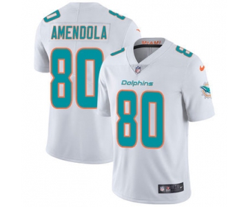 Nike Miami Dolphins #80 Danny Amendola White Men's Stitched NFL Vapor Untouchable Limited Jersey