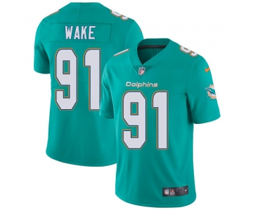 Nike Miami Dolphins #91 Cameron Wake Aqua Green Team Color Men's Stitched NFL Vapor Untouchable Limited Jersey