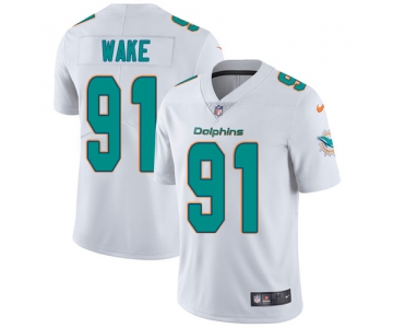 Nike Miami Dolphins #91 Cameron Wake White Men's Stitched NFL Vapor Untouchable Limited Jersey