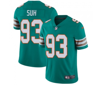 Nike Miami Dolphins #93 Ndamukong Suh Aqua Green Alternate Men's Stitched NFL Vapor Untouchable Limited Jersey