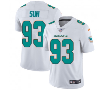 Nike Miami Dolphins #93 Ndamukong Suh White Men's Stitched NFL Vapor Untouchable Limited Jersey