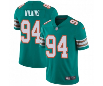 Nike Miami Dolphins #94 Christian Wilkins Men's Limited Aqua Alternate Vapor Untouchable Nike Jersey