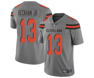Browns #13 Odell Beckham Jr Gray Men's Stitched Football Limited Inverted Legend Jersey
