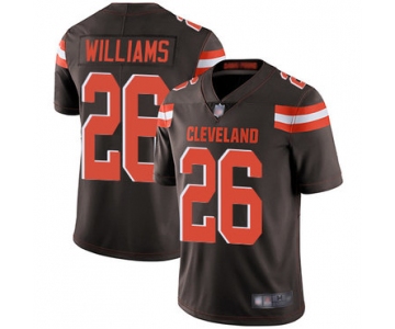 Browns #26 Greedy Williams Brown Team Color Men's Stitched Football Vapor Untouchable Limited Jersey