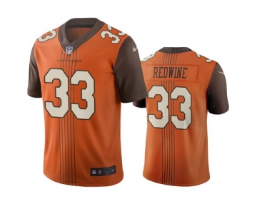 Cleveland Browns #33 Sheldrick Redwine Brown Vapor Limited City Edition NFL Jersey