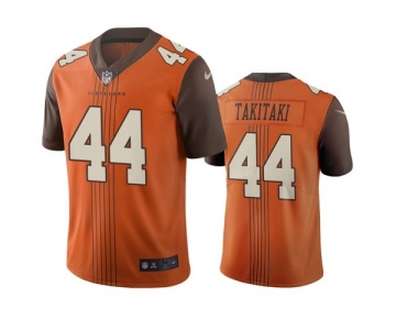 Cleveland Browns #44 Sione Takitaki Brown Vapor Limited City Edition NFL Jersey