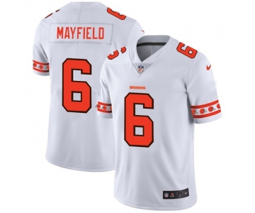Cleveland Browns #6 Baker Mayfield Nike White Team Logo Vapor Limited NFL Jersey