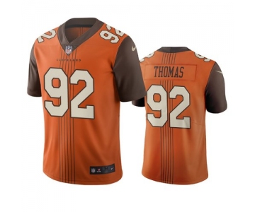 Cleveland Browns #92 Chad Thomas Brown Vapor Limited City Edition NFL Jersey