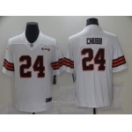 Men Cleveland Browns 24 Chubb White 1946 Nike Vapor Untouchable Limited 2021 NFL Jersey