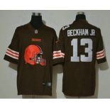 Men's Cleveland Browns #13 Odell Beckham Jr Brown 2020 Big Logo Vapor Untouchable Stitched NFL Nike Fashion Limited Jersey