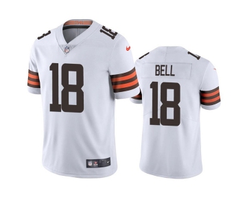 Men's Cleveland Browns #18 David Bell White Vapor Untouchable Limited Stitched Jersey