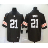 Men's Cleveland Browns #21 T.J. Ward Brown 2020 NEW Vapor Untouchable Stitched NFL Nike Limited Jersey