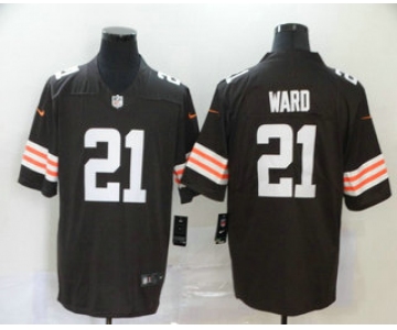 Men's Cleveland Browns #21 T.J. Ward Brown 2020 NEW Vapor Untouchable Stitched NFL Nike Limited Jersey