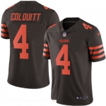 Men's Cleveland Browns #4 Britton Colquitt Brown 2016 Color Rush Stitched NFL Nike Limited Jersey