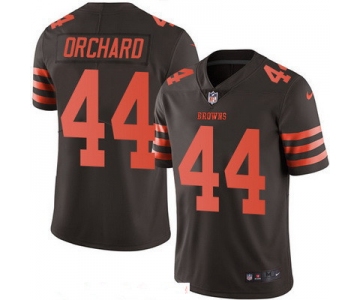 Men's Cleveland Browns #44 Nate Orchard Brown 2016 Color Rush Stitched NFL Nike Limited Jersey