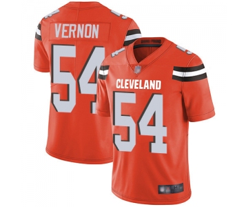 Men's Cleveland Browns #54 Olivier Vernon Orange Alternate Men's Stitched Football Vapor Untouchable Limited Jersey