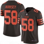 Men's Cleveland Browns #58 Chris Kirksey Brown 2016 Color Rush Stitched NFL Nike Limited Jersey