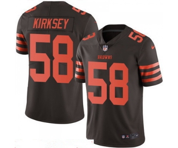 Men's Cleveland Browns #58 Chris Kirksey Brown 2016 Color Rush Stitched NFL Nike Limited Jersey