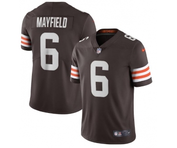 Men's Cleveland Browns #6 Baker Mayfield Brown 2020 NEW Vapor Untouchable Stitched NFL Nike Limited Jersey