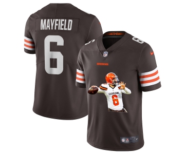 Men's Cleveland Browns #6 Baker Mayfield Brown Brown Player Portrait Edition 2020 Vapor Untouchable Stitched NFL Nike Limited Jersey