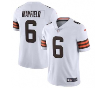 Men's Cleveland Browns #6 Baker Mayfield White 2020 NEW Vapor Untouchable Stitched NFL Nike Limited Jersey