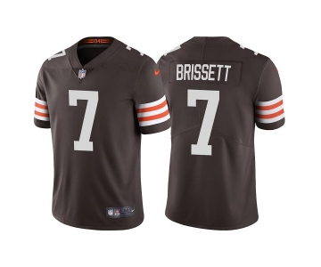 Men's Cleveland Browns #7 Jacoby Brissett Brown Vapor Untouchable Limited Stitched Jersey