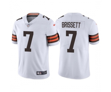 Men's Cleveland Browns #7 Jacoby Brissett White Vapor Untouchable Limited Stitched Jersey