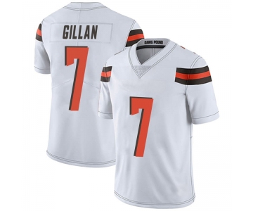 Men's Cleveland Browns #7 Jamie Gillan White Limited Vapor Untouchable Nike Jersey