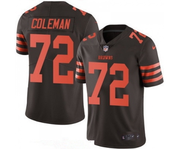 Men's Cleveland Browns #72 Shon Coleman Brown 2016 Color Rush Stitched NFL Nike Limited Jersey