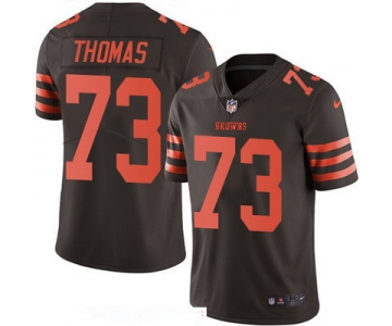 Men's Cleveland Browns #73 Joe Thomas Brown 2016 Color Rush Stitched NFL Nike Limited Jersey