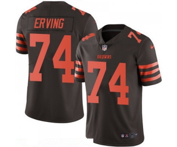 Men's Cleveland Browns #74 Cameron Erving Brown 2016 Color Rush Stitched NFL Nike Limited Jersey