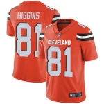 Men's Nike Cleveland Browns #81 Rashard Higgins Orange Alternate Vapor Untouchable Limited Player NFL Jersey