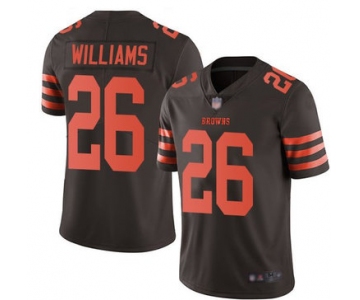 Nike Browns 26 Greedy Williams Brown Color Rush Limited Jersey