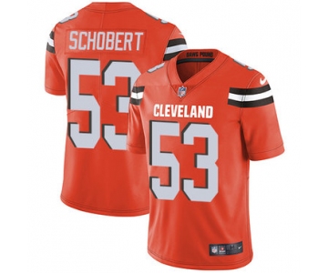 Nike Browns #53 Joe Schobert Orange Alternate Men's Stitched NFL Vapor Untouchable Limited Jersey