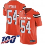 Nike Browns #54 Olivier Vernon Orange Alternate Men's Stitched NFL 100th Season Vapor Limited Jersey