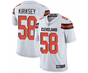 Nike Browns #58 Christian Kirksey White Men's Stitched NFL Vapor Untouchable Limited Jersey