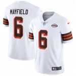 Nike Browns 6 Baker Mayfield White 1946 Collection Alternate Vapor Limited Jersey