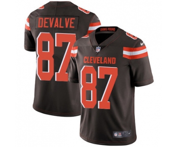 Nike Browns #87 Seth DeValve Brown Team Color Men's Stitched NFL Vapor Untouchable Limited Jersey