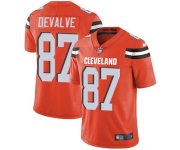 Nike Browns #87 Seth DeValve Orange Alternate Men's Stitched NFL Vapor Untouchable Limited Jersey