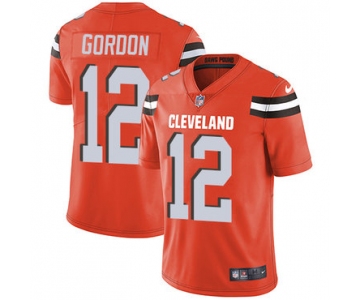 Nike Cleveland Browns #12 Josh Gordon Orange Alternate Men's Stitched NFL Vapor Untouchable Limited Jersey