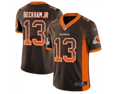 Nike Cleveland Browns 13 Odell Beckham Jr Brown Drift Fashion Limited Jersey