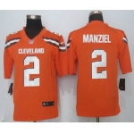 Nike Cleveland Browns #2 Johnny Manziel 2015 Orange Limited Jersey