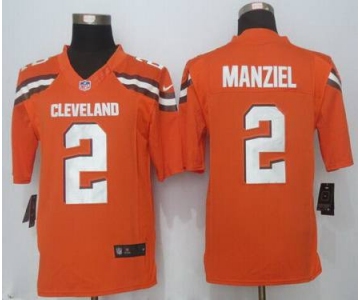 Nike Cleveland Browns #2 Johnny Manziel 2015 Orange Limited Jersey