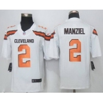 Nike Cleveland Browns #2 Johnny Manziel 2015 White Limited Jersey