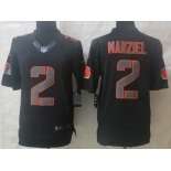 Nike Cleveland Browns #2 Johnny Manziel Black Impact Limited Jersey