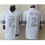 Nike Cleveland Browns #2 Johnny Manziel Platinum White Limited Jersey