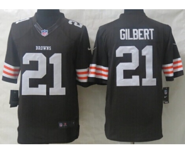 Nike Cleveland Browns #21 Justin Gilbert Brown Limited Jersey