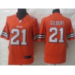 Nike Cleveland Browns #21 Justin Gilbert Orange Limited Jersey