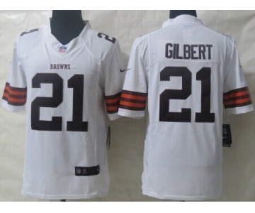 Nike Cleveland Browns #21 Justin Gilbert White Limited Jersey